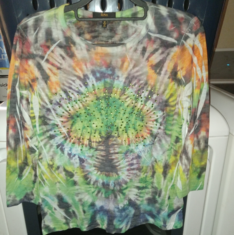 Reba Multicolor Tie-Dye Blouse Size Medium